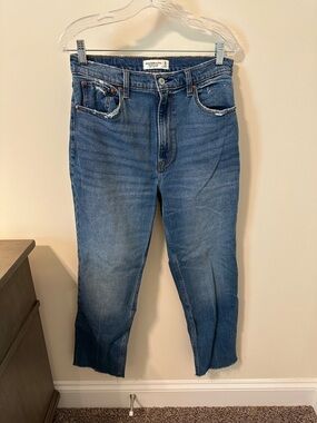 Abercrombie & Fitch the ankle straight ultra high rise